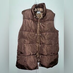 Ciso Chocolate Brown Vest Puffer Size Large